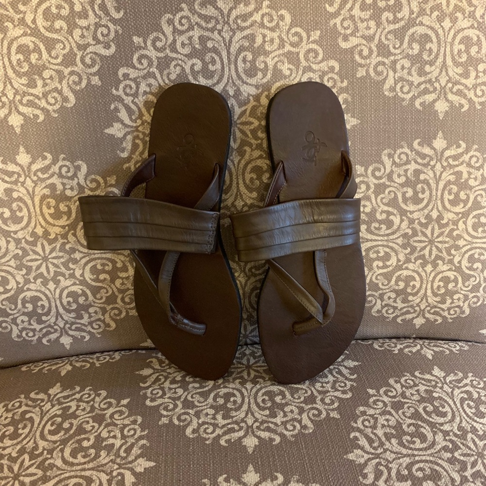 OTBT Brown Leather Sandals